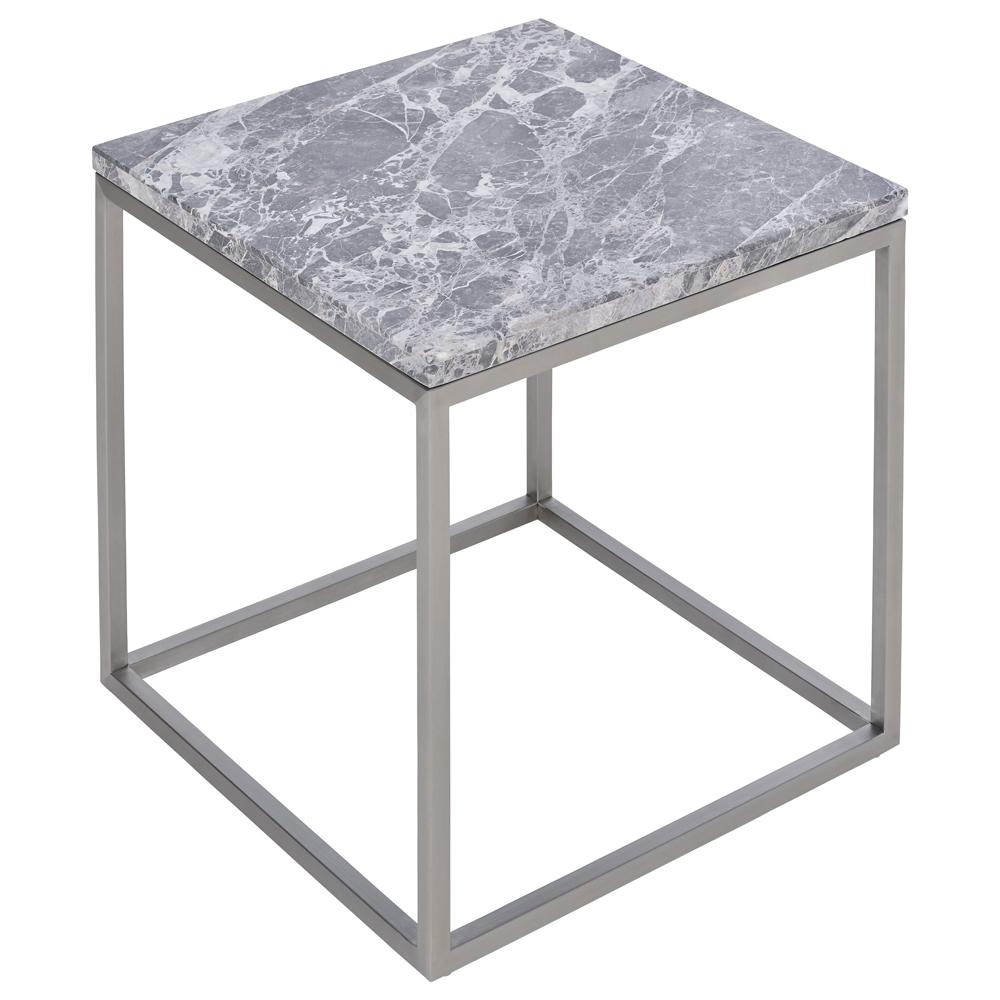 Cadre Marble Side Table Light Grey Dwell