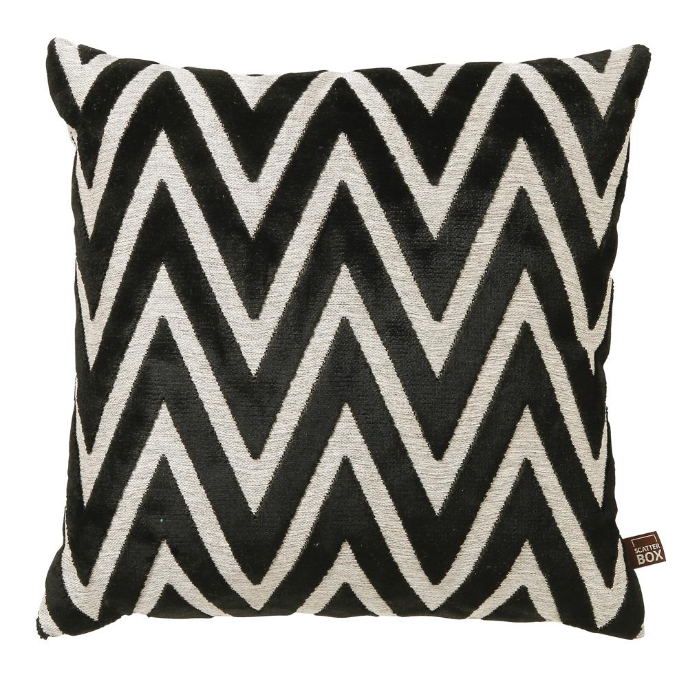 black geometric cushions