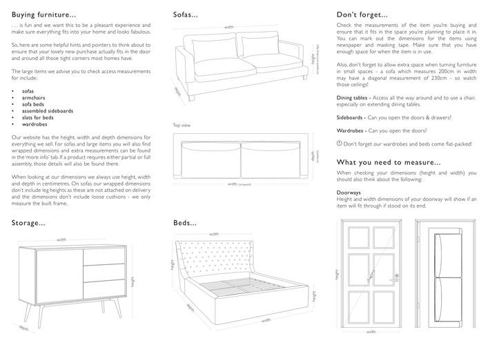 furniture dimensions guide