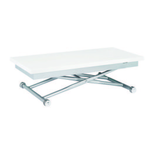 Salire Coffee Table In White, Dwell Height Adjustable Coffee Table