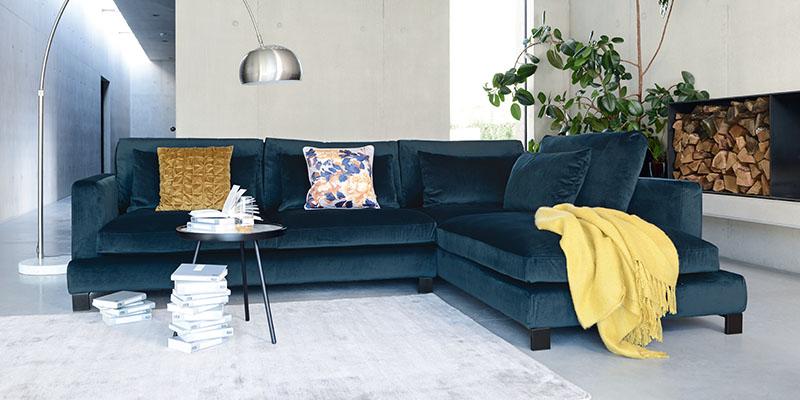 Modern Left And Right Hand Corner Sofa, Velvet Modular Sofa Uk